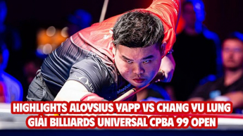 Highlights Aloysius Yapp vs Chang Yu Lung - Giải billiards Universal CPBA 99 Open