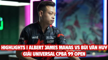 Highlights Albert James Manas vs Bùi Văn Huy - Giải Universal CPBA 99 Open